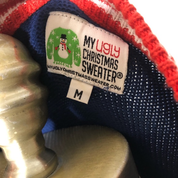 My Ugly Christmas Patriotic Snowman Sweater Medium - Picture 6 of 8